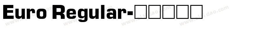 Euro Regular字体转换